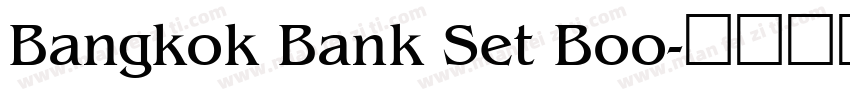 Bangkok Bank Set Boo字体转换